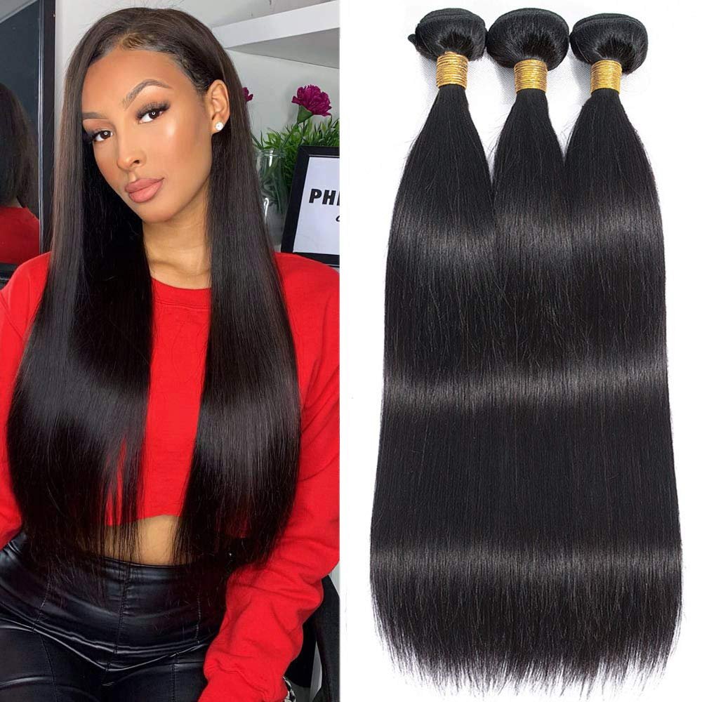 Premium Quality 12A Brazilian hair Bundles a free 3 part closure