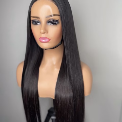 Brazilian Virgin Hair Straight 4x4 Lace Wigs Pre-Plucked.